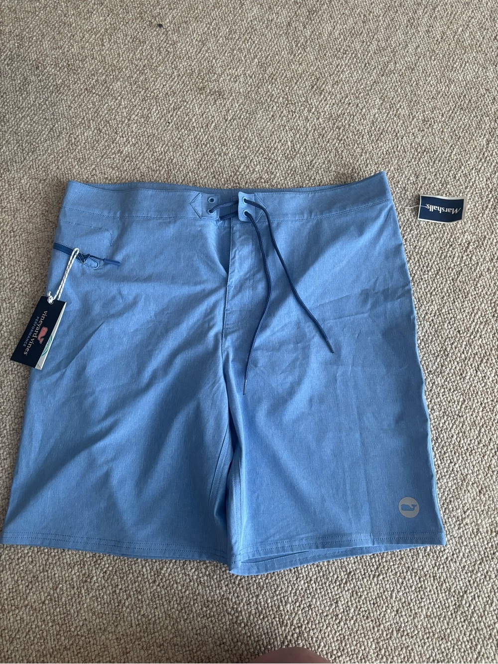 Vineyard Vines Sky Blue Drawstring Board Shorts